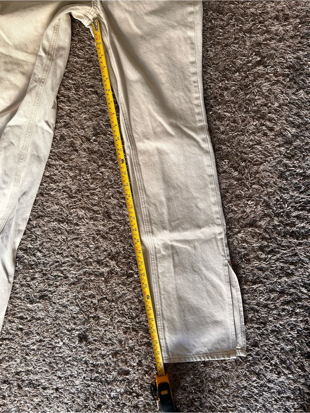 GRLFRND The Harlow High Rise Bootcut with Slit Women’s Beige Jeans Size 25 - Picture 7 of 8